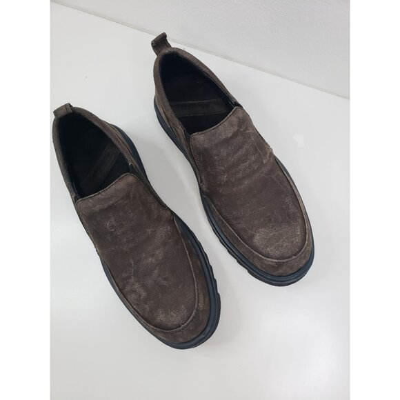 Born Men\'s Nigel Distressed Leather Slip-Ons‎ in Brown - Size 8 main image 8